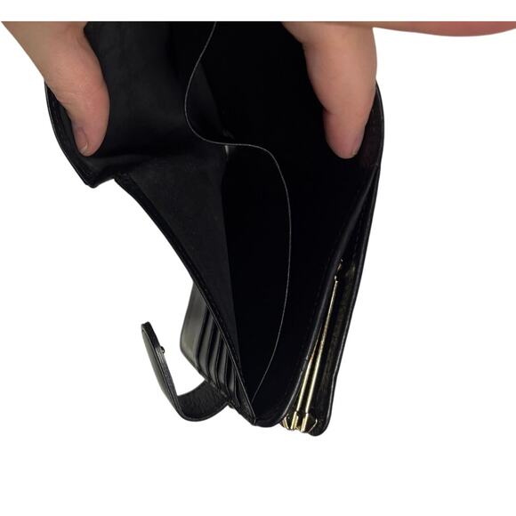 Vintage Coach Buffalo Leather Wallet Black Bifold Coin Pouch ID Slot Classic - Picture 4 of 14